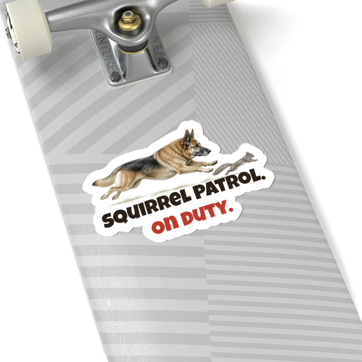Squirrel Patrol. On duty | German Shepherd Sticker