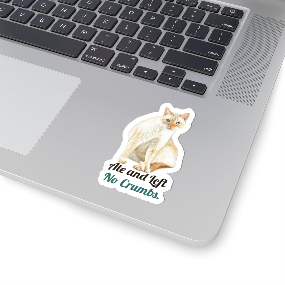 Ate and Left No Crumbs | Siamese Cat Sticker