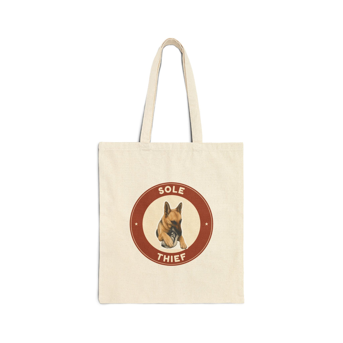 Sole Thief | Fun German Shepherd Dog Lover Badge Canvas Tote Bag