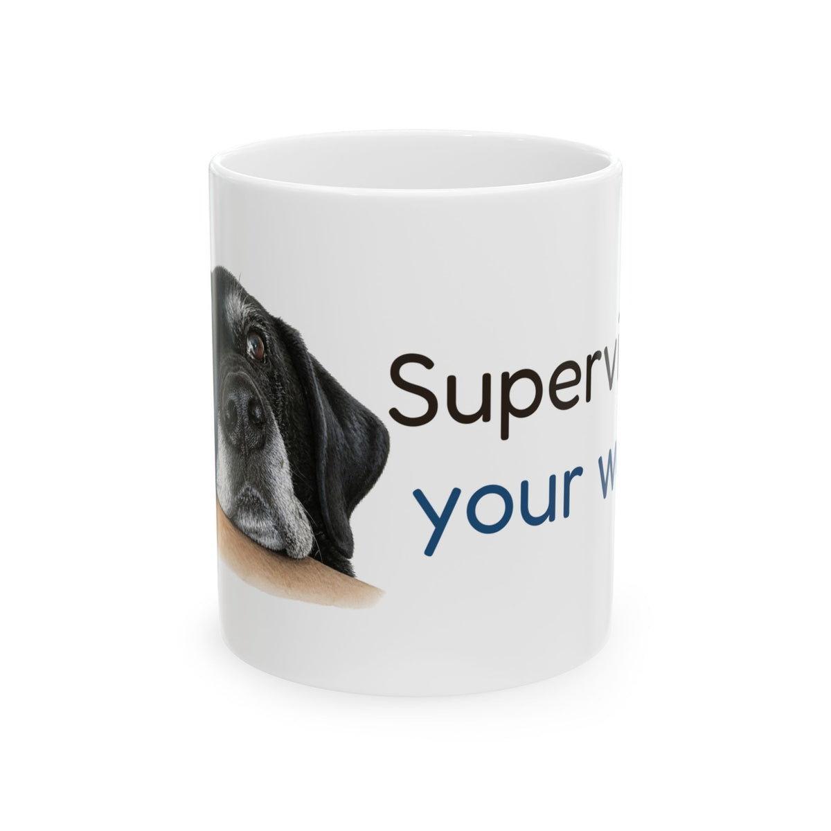 Supervising your work | Black Lab Mix Mug