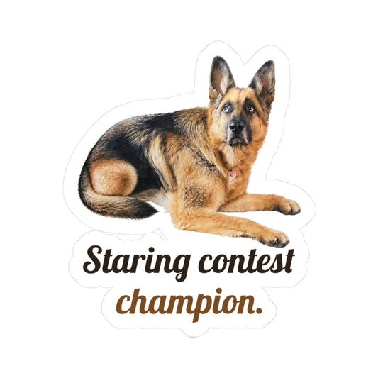 Staring contest champion | German Shepherd Sticker