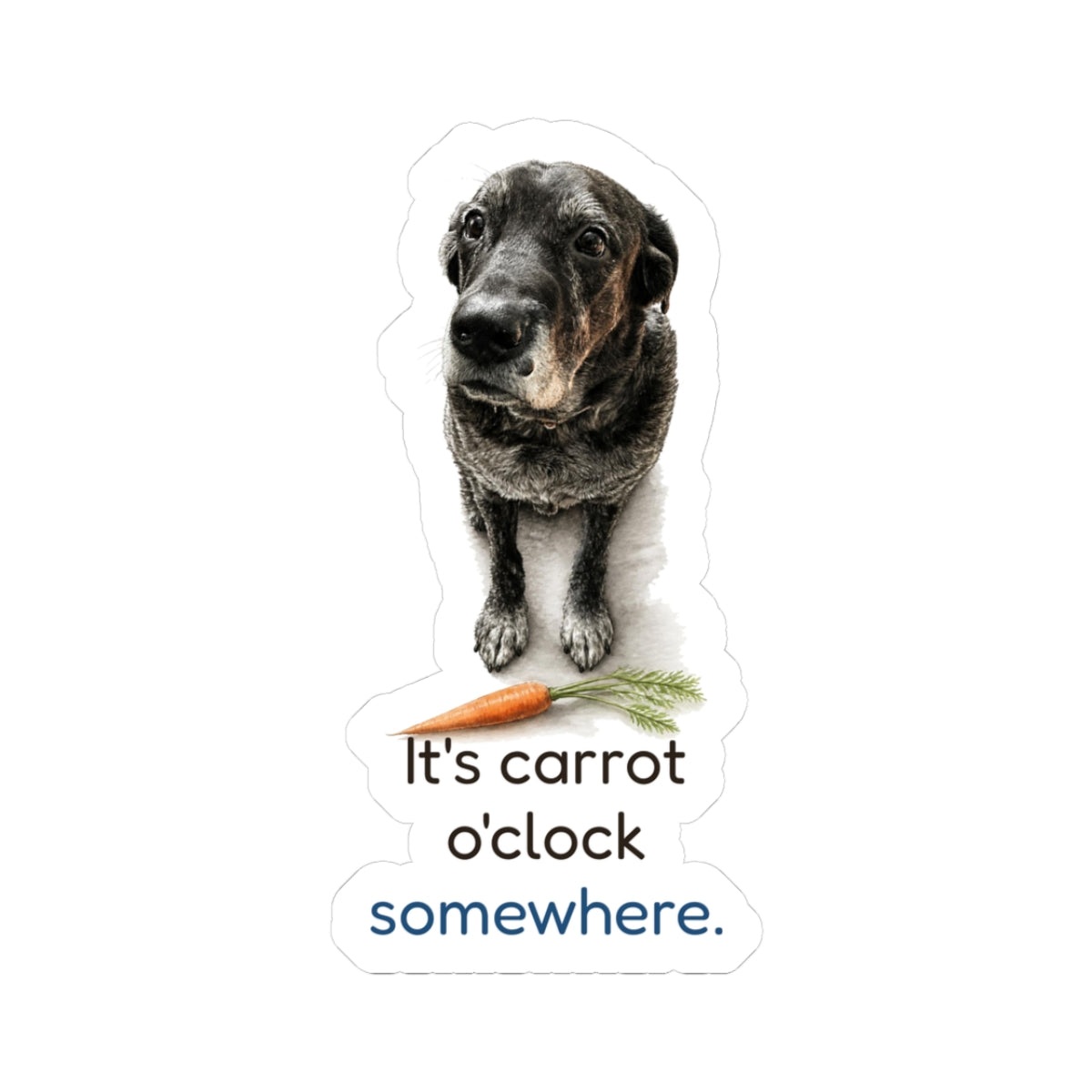It's carrot o'clock somewhere | Mastador Sticker