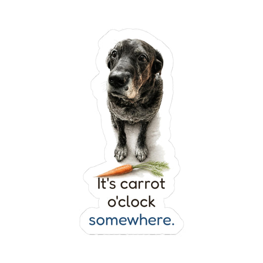 It's carrot o'clock somewhere | Mastador Sticker
