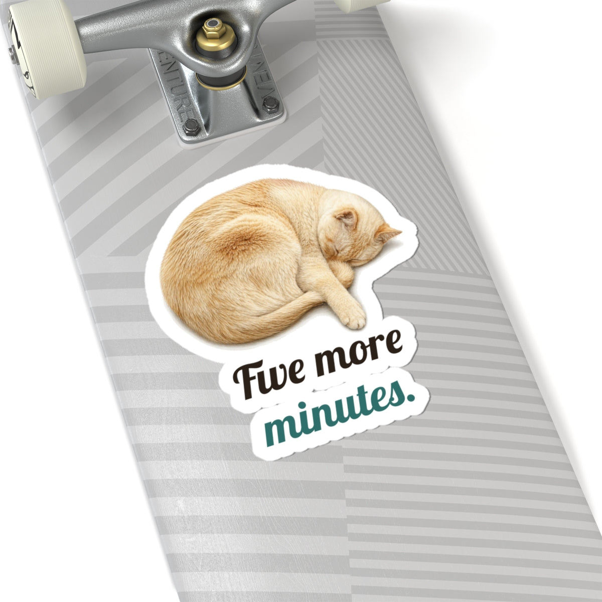 Five more minutes | Siamese Cat Sticker