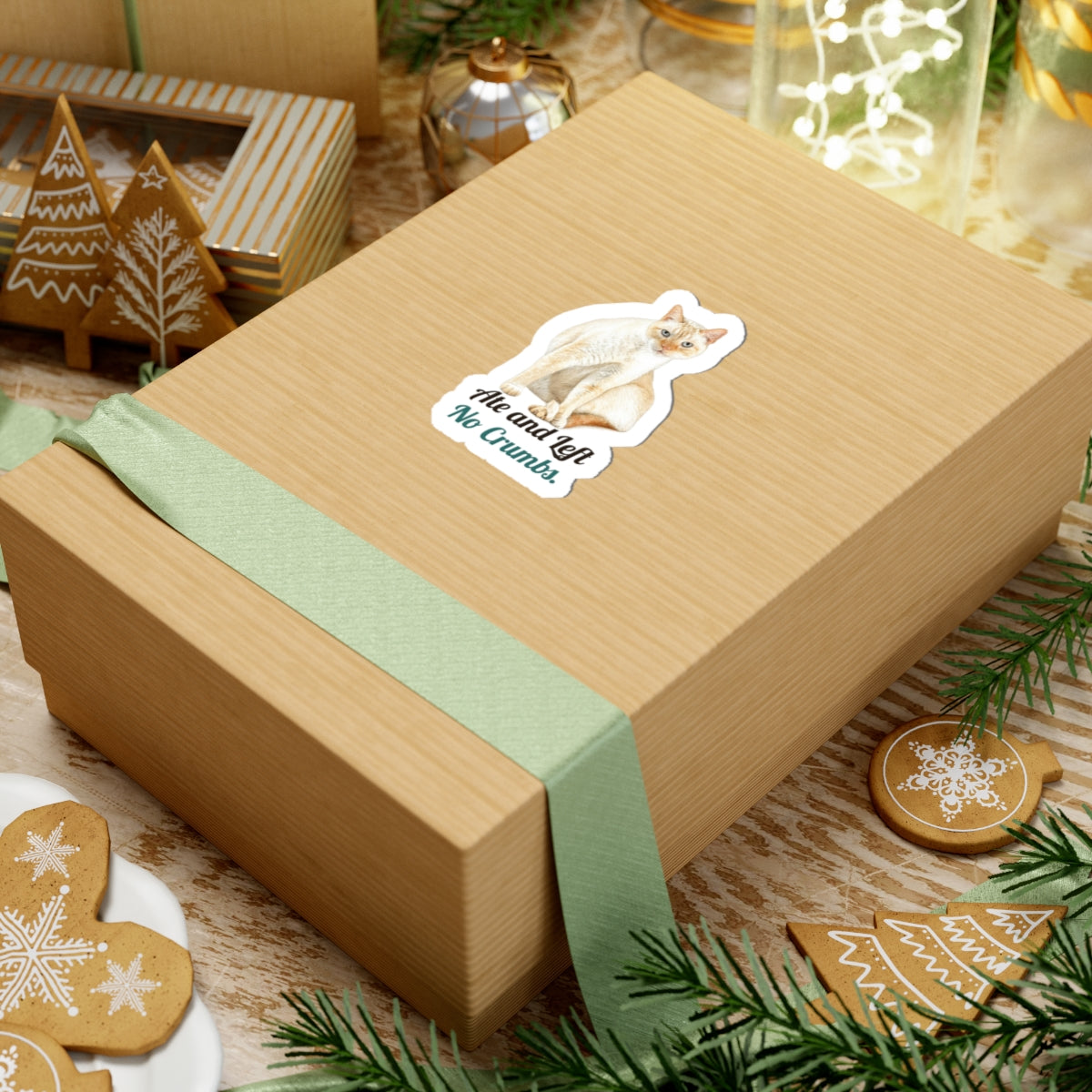 Ate and Left No Crumbs | Siamese Cat Sticker