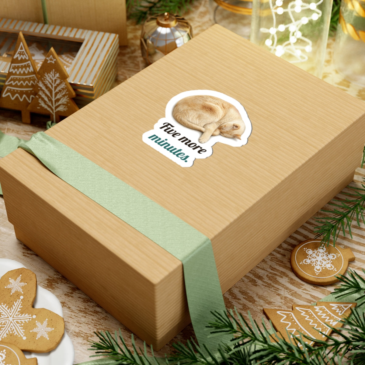 Five more minutes | Siamese Cat Sticker