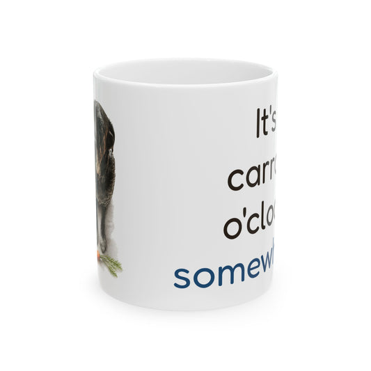 It's carrot o'clock somewhere | Black Lab Mix Mug