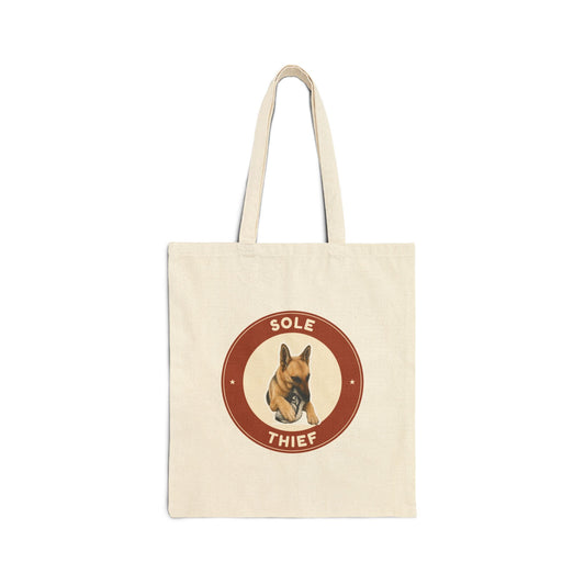 Sole Thief | Fun German Shepherd Dog Lover Badge Canvas Tote Bag