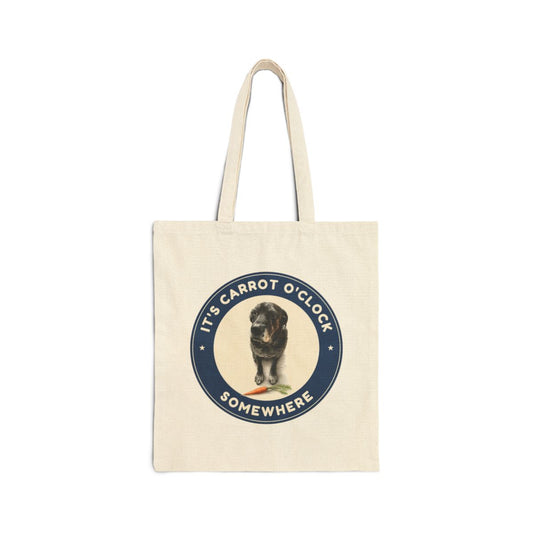 It's carrot o'clock somewhere. canvas tote bag