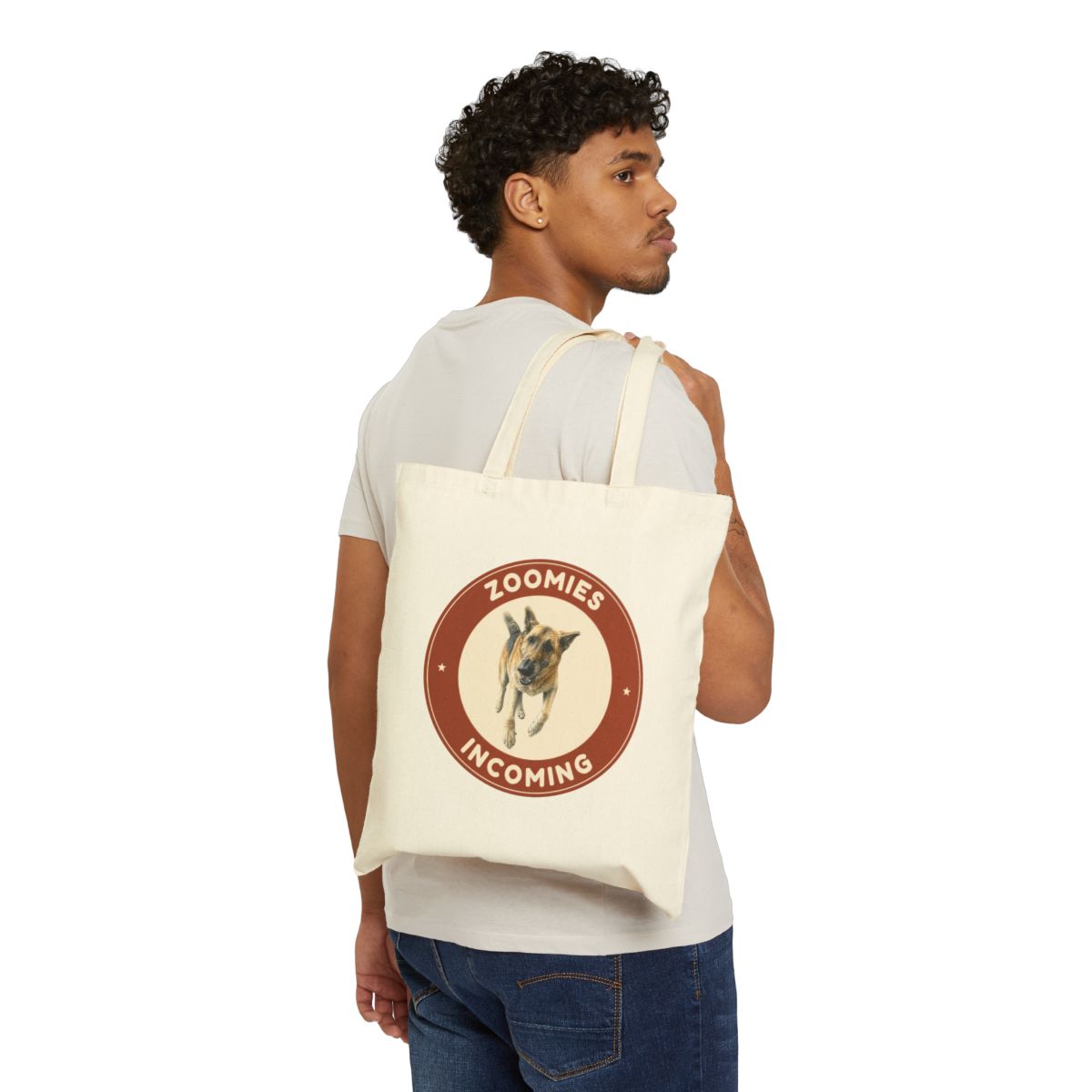 Zoomies incoming. canvas tote bag